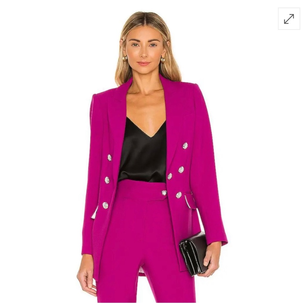 Brand new, stunning fuchsia Veronica Beard suit in size 4 with silver hardware.